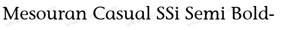 Mesouran Casual SSi Semi Bold字体转换
